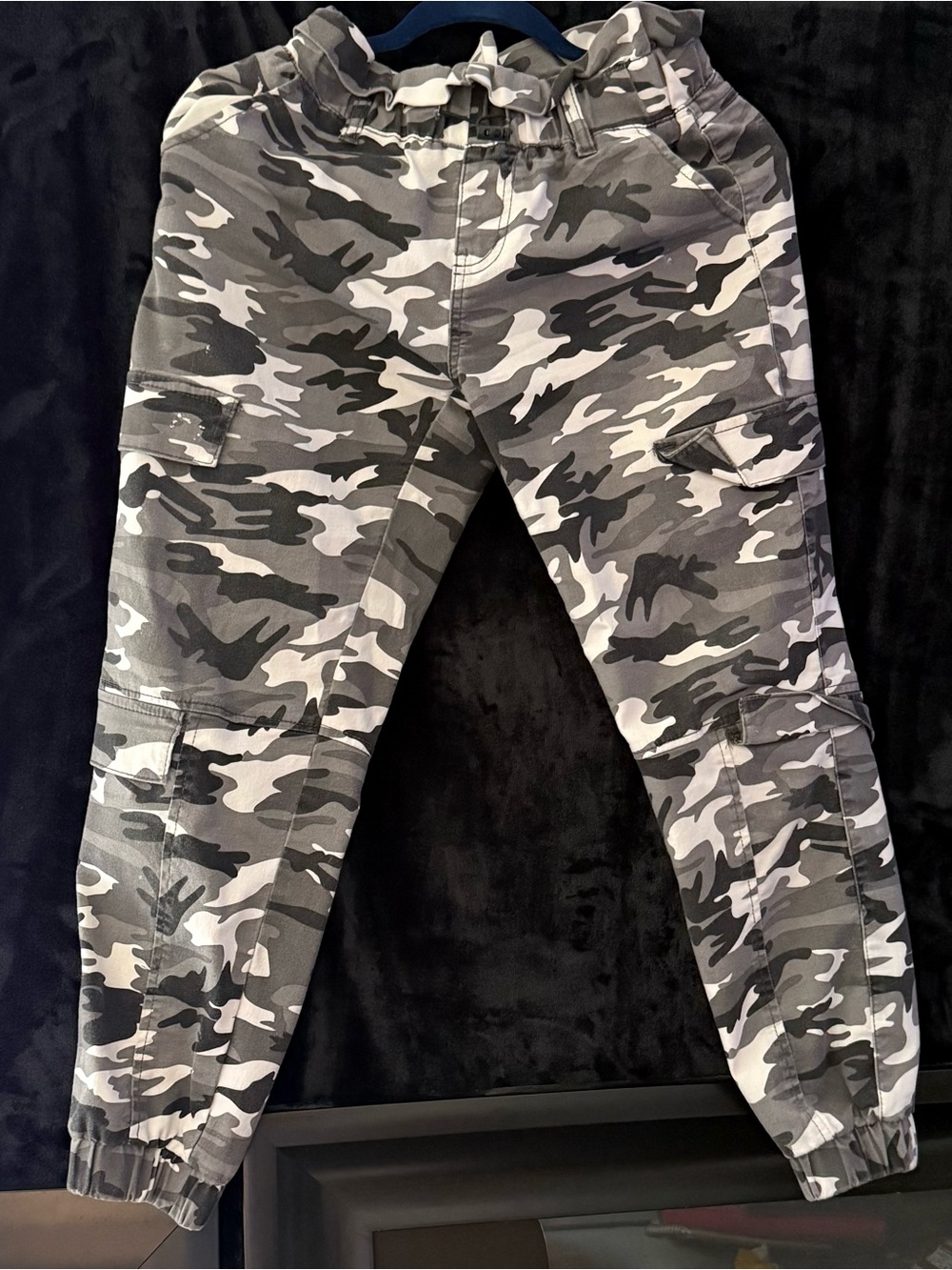 VIP Gray Camouflage Cargo Jogger Pants